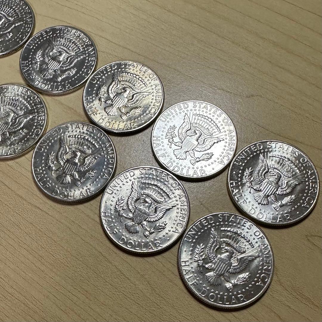 1964年 ケネディ ハーフダラー 10枚 シルバー 銀貨 銀品位90 c