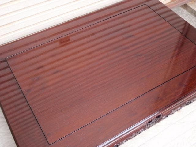 新品！4尺(120巾) 花梨無垢 高級座卓 座敷机 唐木家具 ちゃぶ台/検ケヤキ
