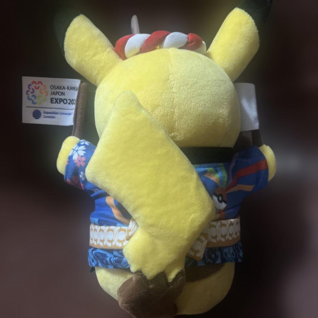 鈴*き様 非売品レア！ポケモンピカチュウぬいぐるみ　ピンバッチ・ファイル関西万博