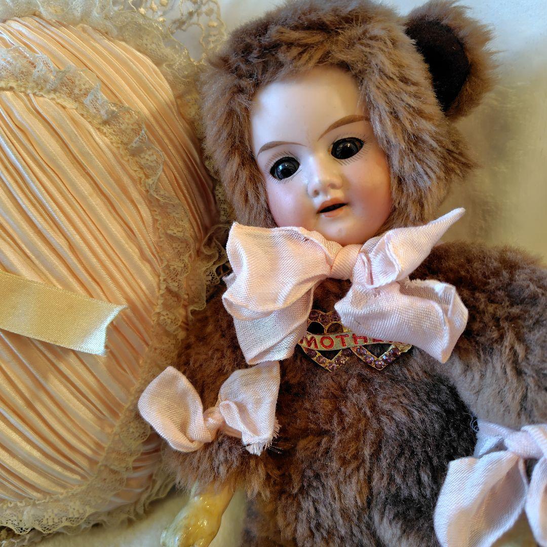 アンティーク　ビスクドール　アーモンドマルセル　クマになりたかった子