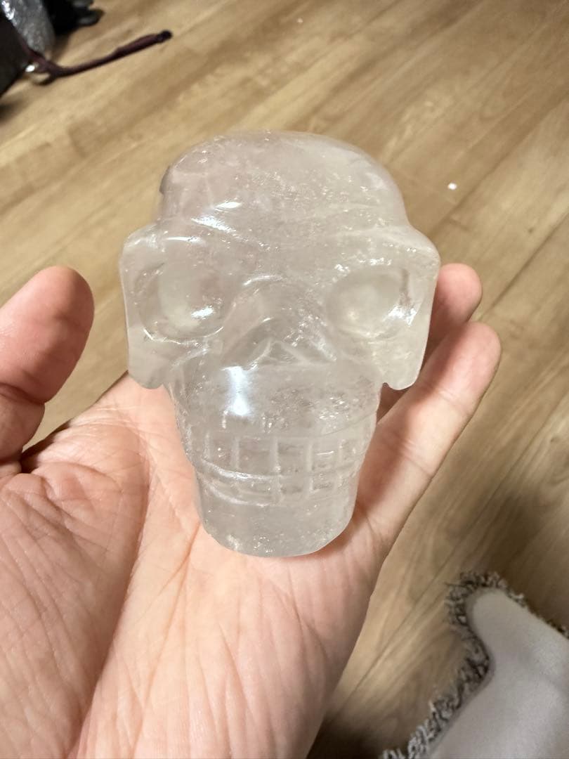 超大　高品質水晶彫り髑髏　インテリア アクセサリー 限定一点　本物保証　送料無料