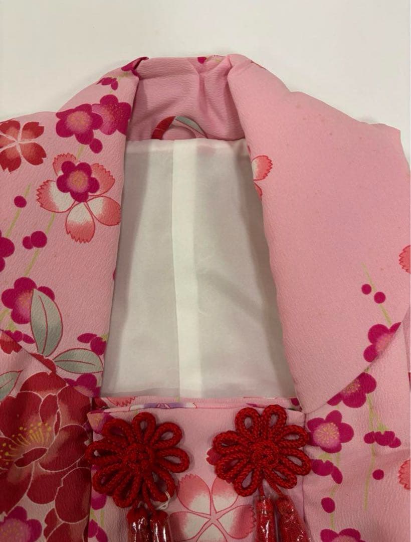 七五三　3歳女の子　着物セット　可愛いピンク　華やか桜　梅　新品