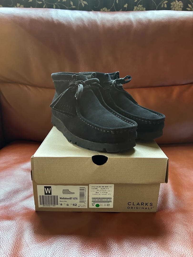 CLARKS Wallabee GTX ブラック 42