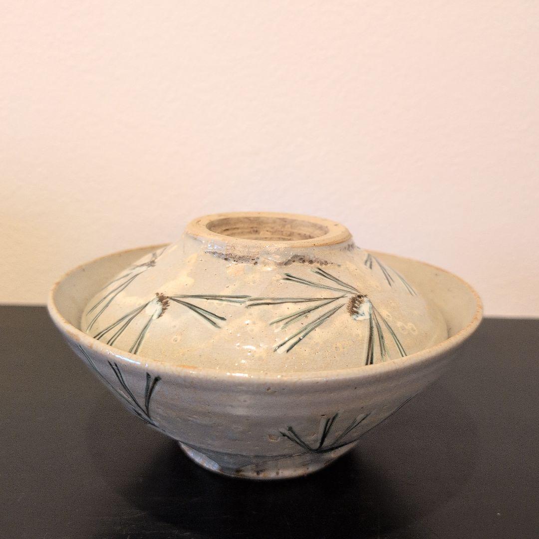 古犬山焼 鉢と皿 あるいは 蓋物と金環古材　平棗　堀内宗完　箱書き