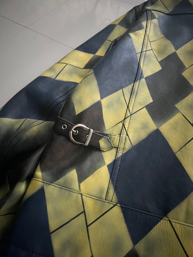 MASU エムエーエスユー ARGYLE LEATHER サイズ48