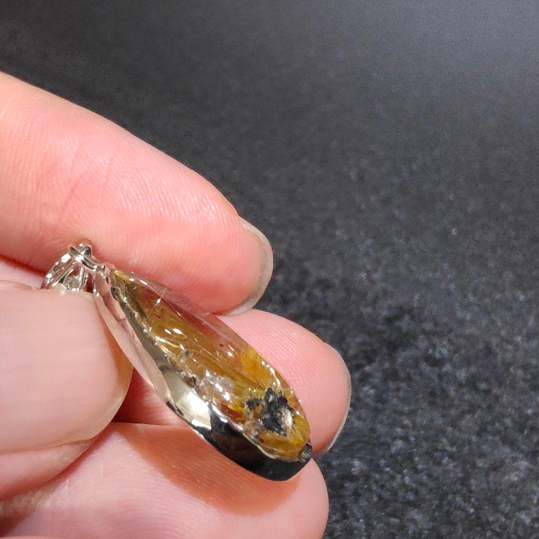 4 ルチルクォーツ　太陽ルチル　ルチルクォーツ　ペンダント　金運　財運　風水