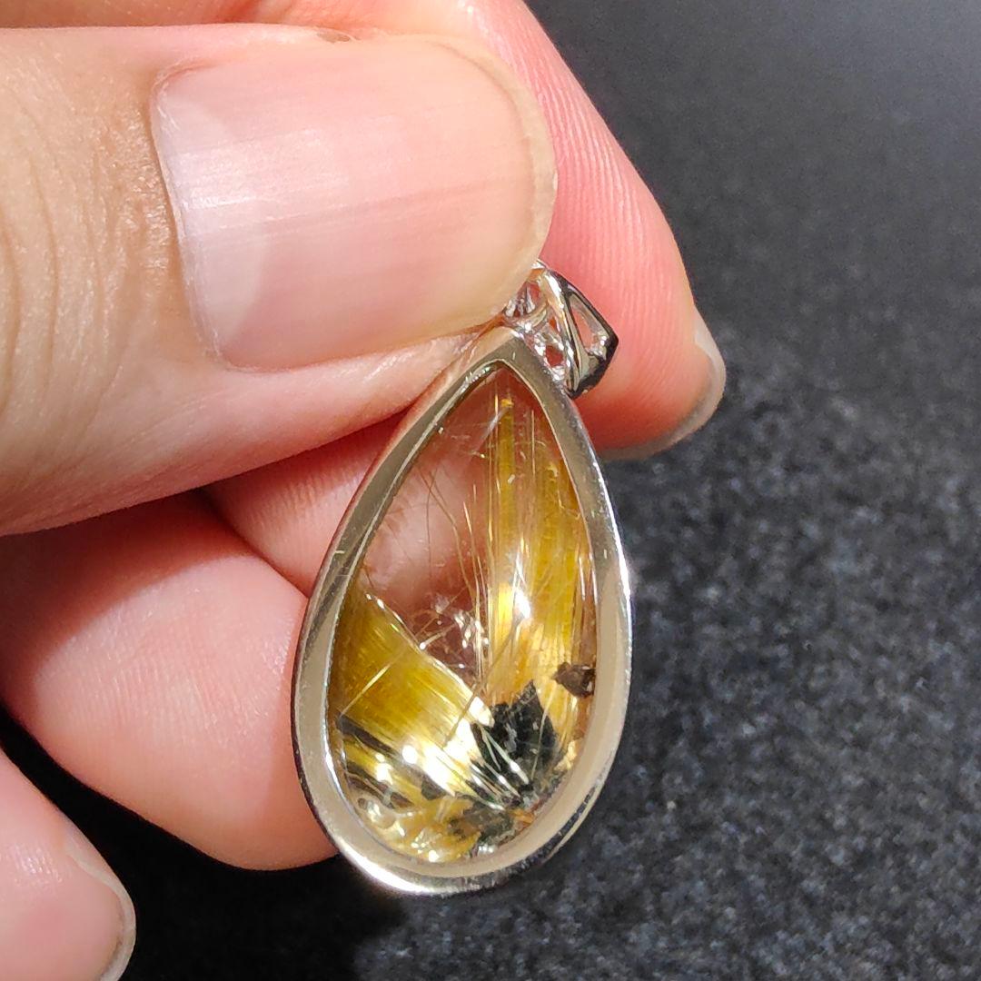 4 ルチルクォーツ　太陽ルチル　ルチルクォーツ　ペンダント　金運　財運　風水