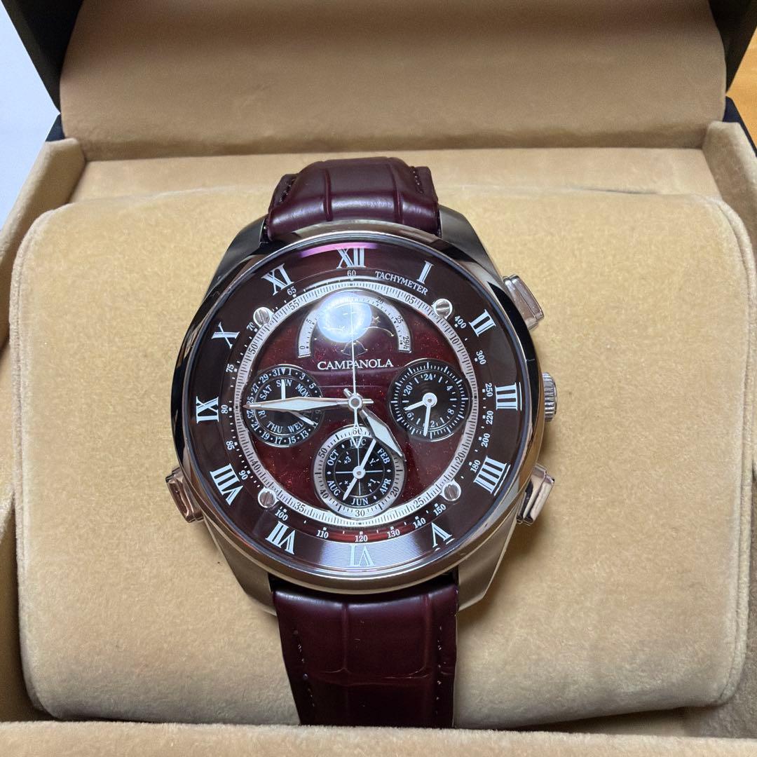 【値下済】CAMPANOLA コキアケ　腕時計 ボルドー