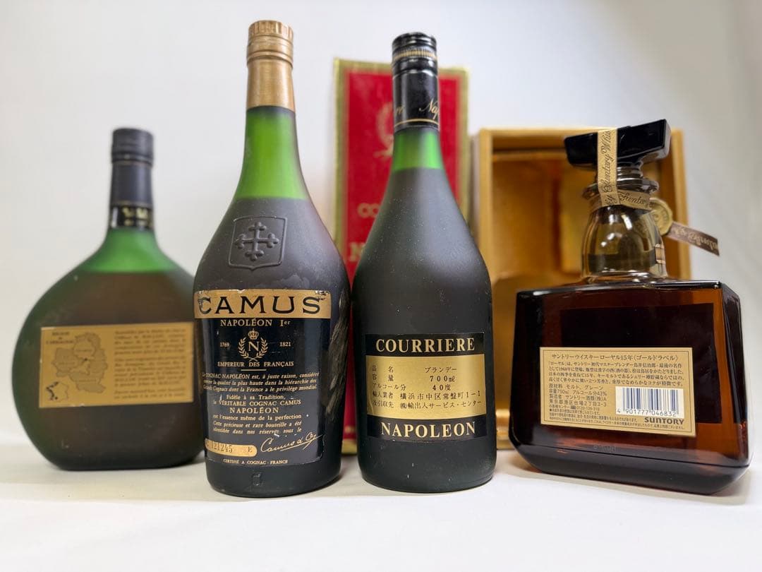 T 古酒 CAMUS NAPOLEON ブランデー特級 ウイスキーロイヤル計4本