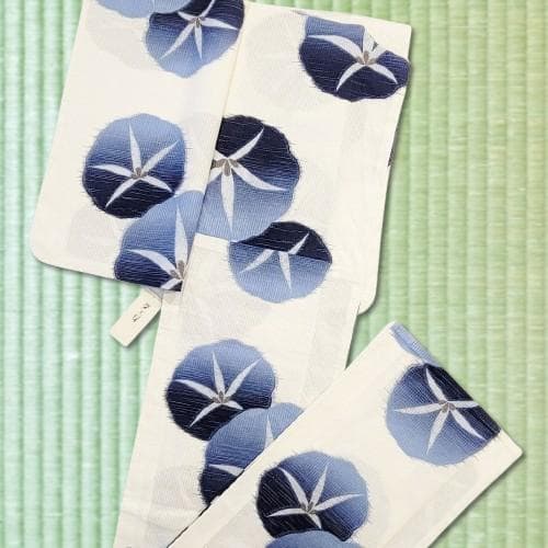 【7/28まで出品】夢工房 朝顔 アサガオ 浴衣・帯セット