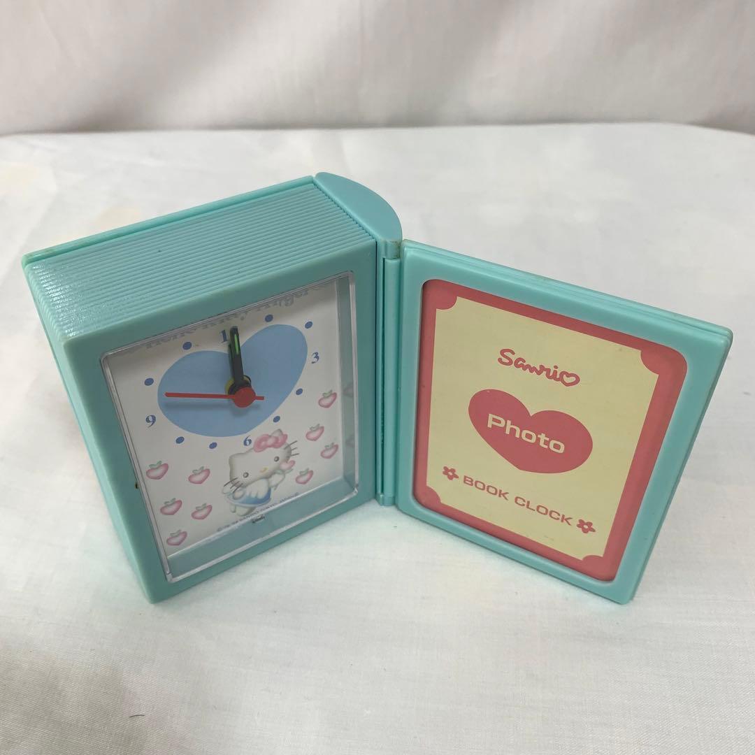 当時物！レア　エンジェル　キティ ブッククロック 置時計 写真 本型　1998
