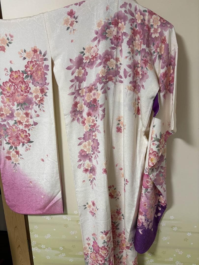 振袖・長襦袢・袴の３点セット　大学生　卒業式　成人式　正絹トールサイズぽっちゃり