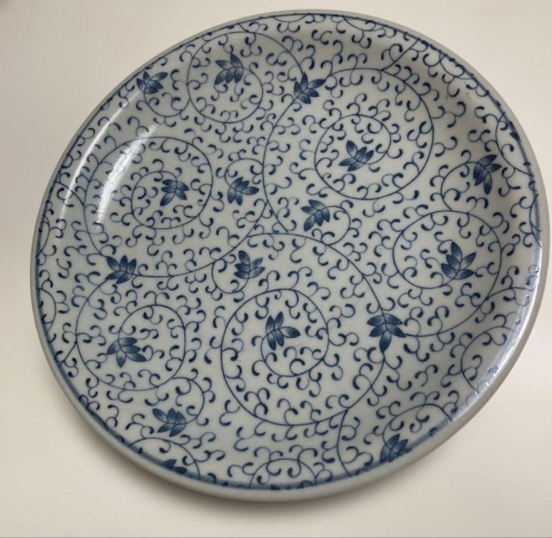 古伊万里　 微塵唐草　骨董　アンティーク おちょこ　豆皿　2点セット