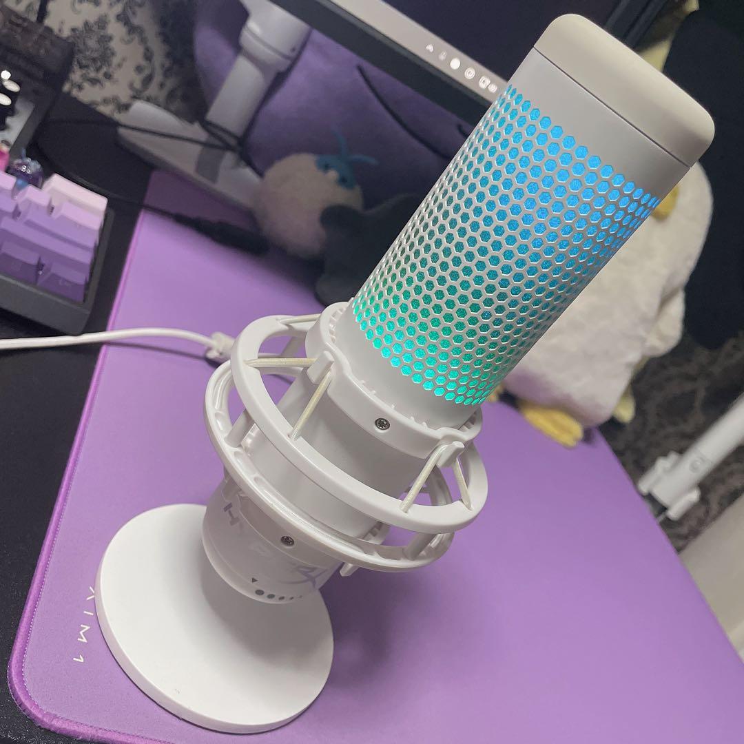 HyperX QuadCastS ホワイト コンデンサーマイク