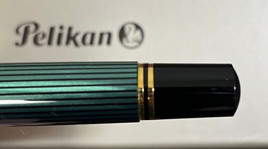 PELIKAN ペリカン スーベレーンM800 18k 万年筆緑縞 EFニブ程度
