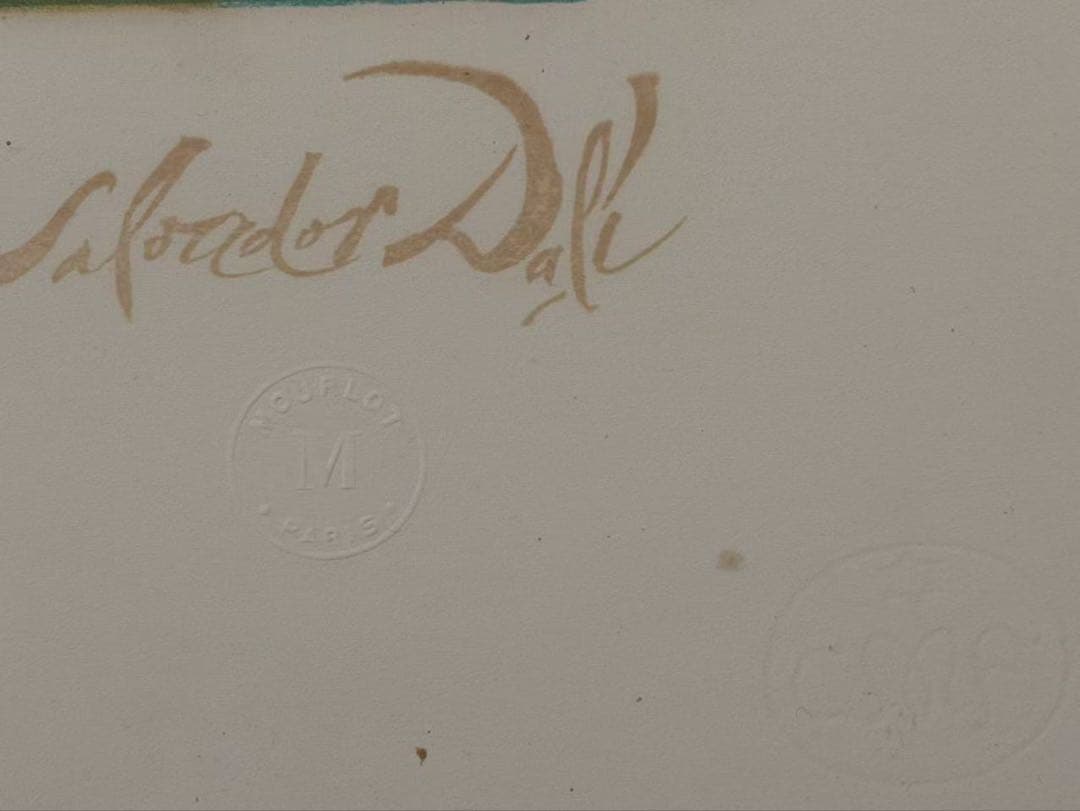 サルバドール・ダリ 「リンカーン錯視」超現実主義 版画 額装 #207-4