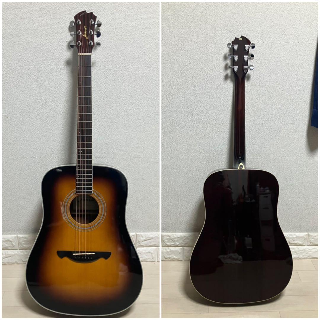 【弦新品】James JD400 ジェームス アコースティックギター /バック付