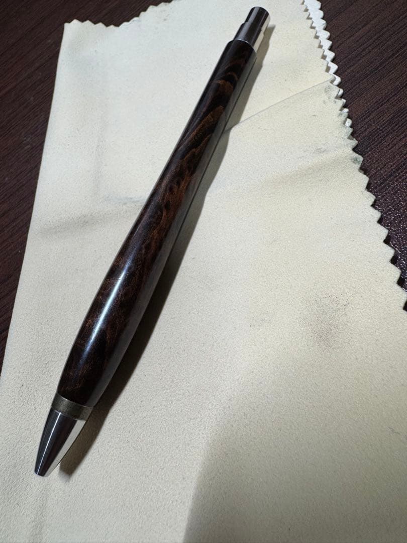 ウッドペンクラフト【杉瘤・国産摺り漆　黒織部】