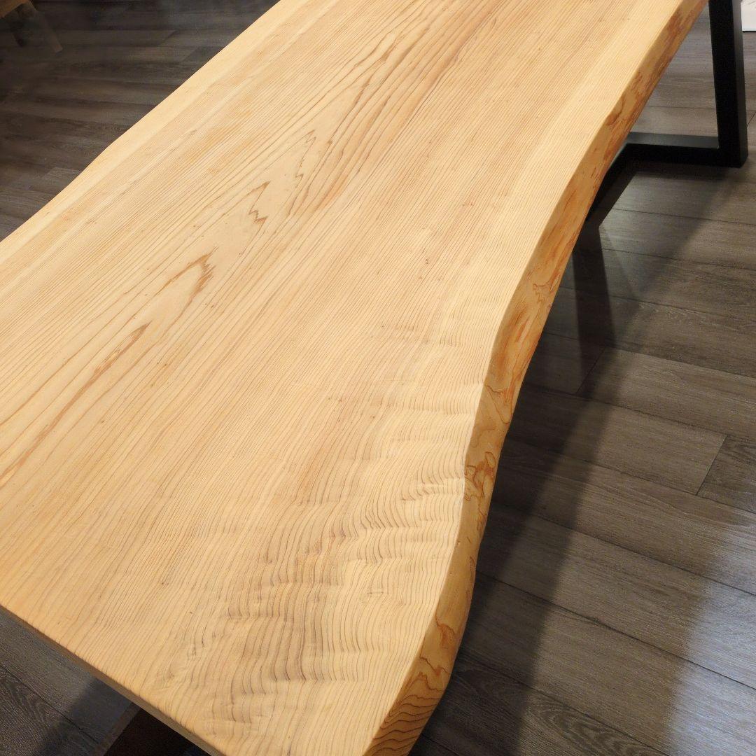 無垢材 ダイニングテーブル 一枚板+脚　杉
