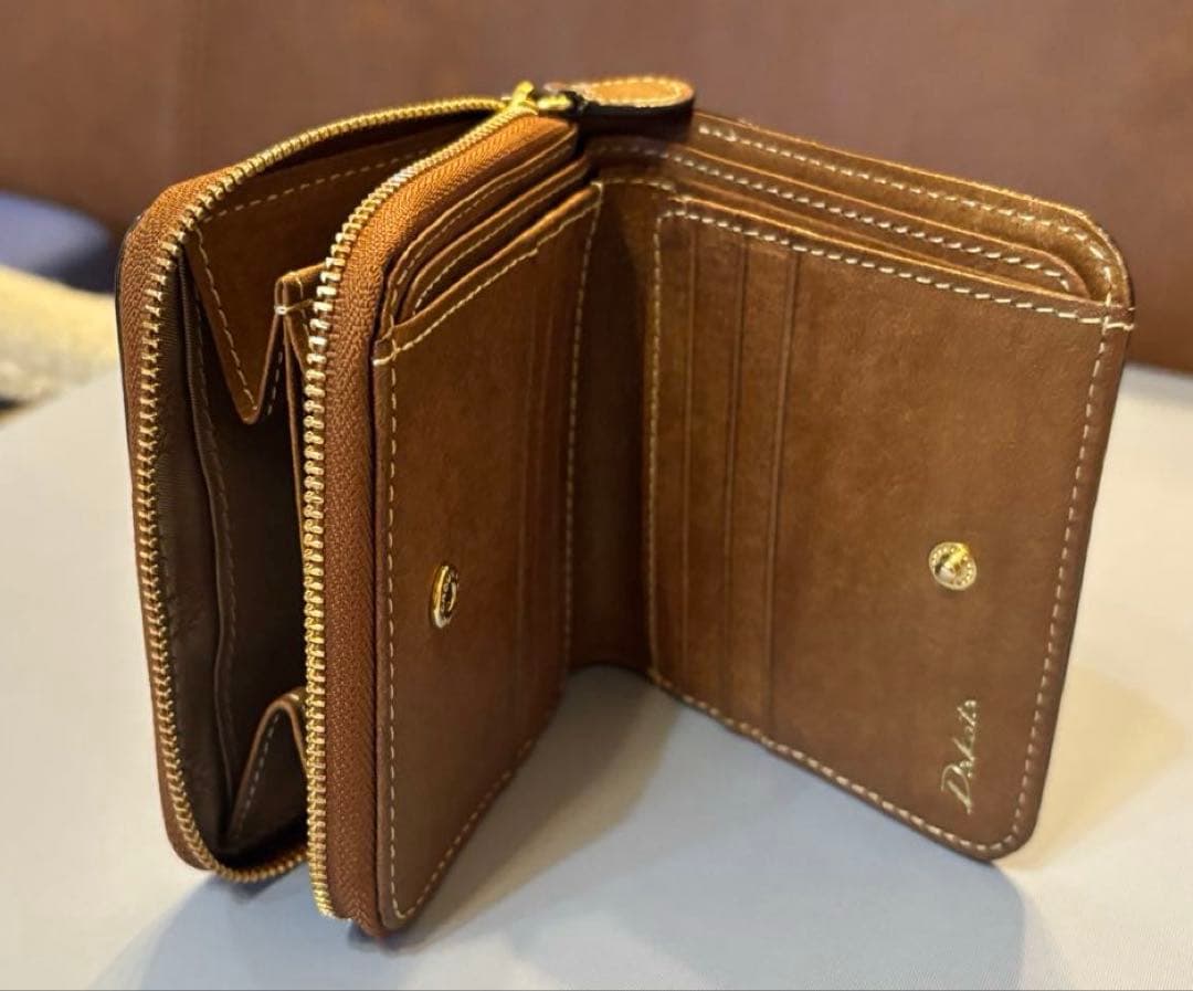 【再値下げ】《未使用品》Dakota コラジョ二つ折り財布 ブラウン レザー