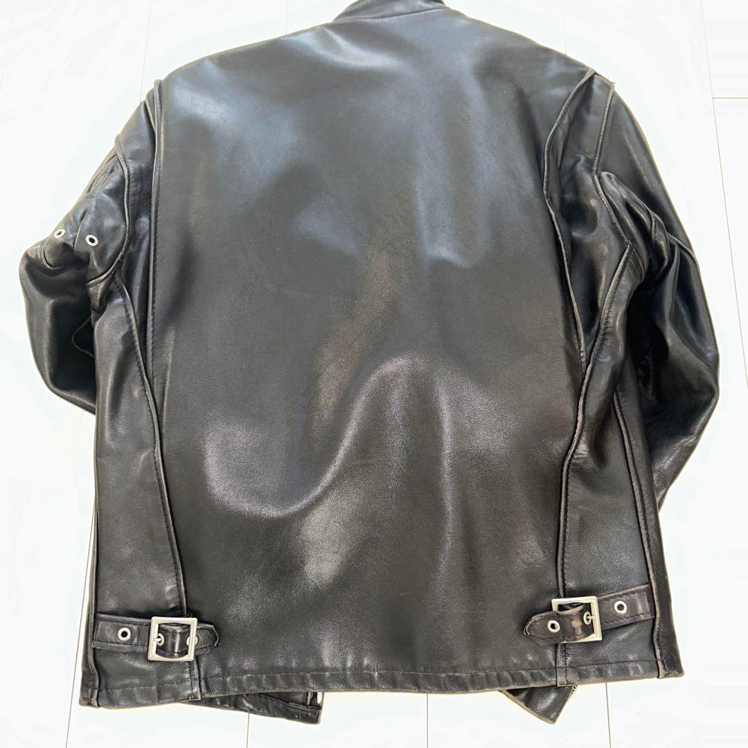 Schott シングルライダース 黒 レザー　36 ライナー、ハンガー付141