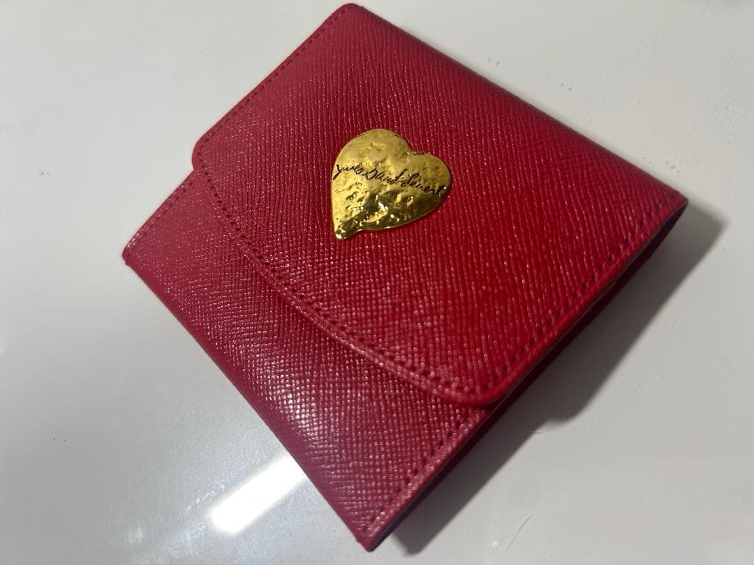 希少 イヴサンローラン 小銭入れ ケース ヴィンテージ 赤 新品未使用