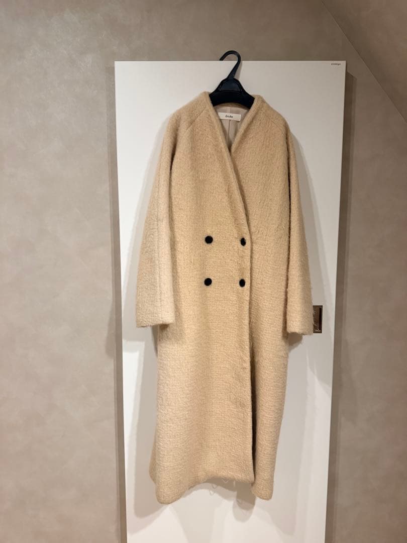 アンヌークanuke Collarless ShaggyCoat シャギーコート
