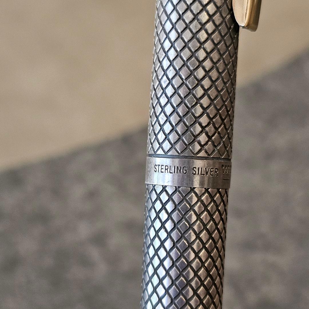 SHEAFFERヴィンテージ万年筆　14金　スターリングシルバー