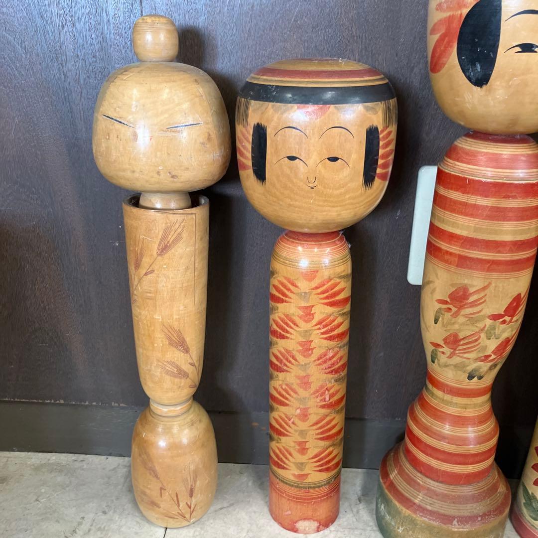 D-3 昭和レトロ 木製 こけし 小芥子 ニポポ 14体セット まとめ売り