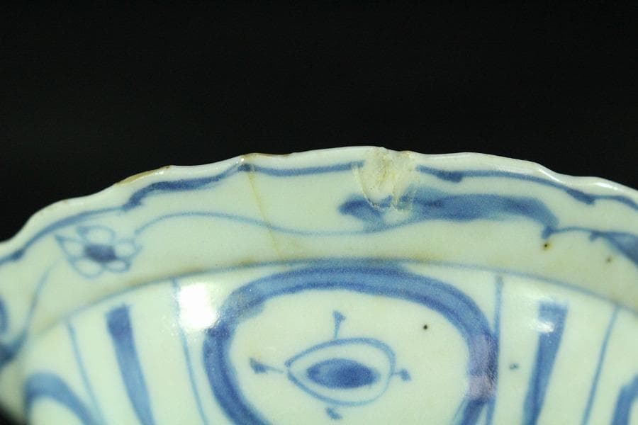 中国美術 染付 芙蓉手 碗 揃 五件(K-XA690)