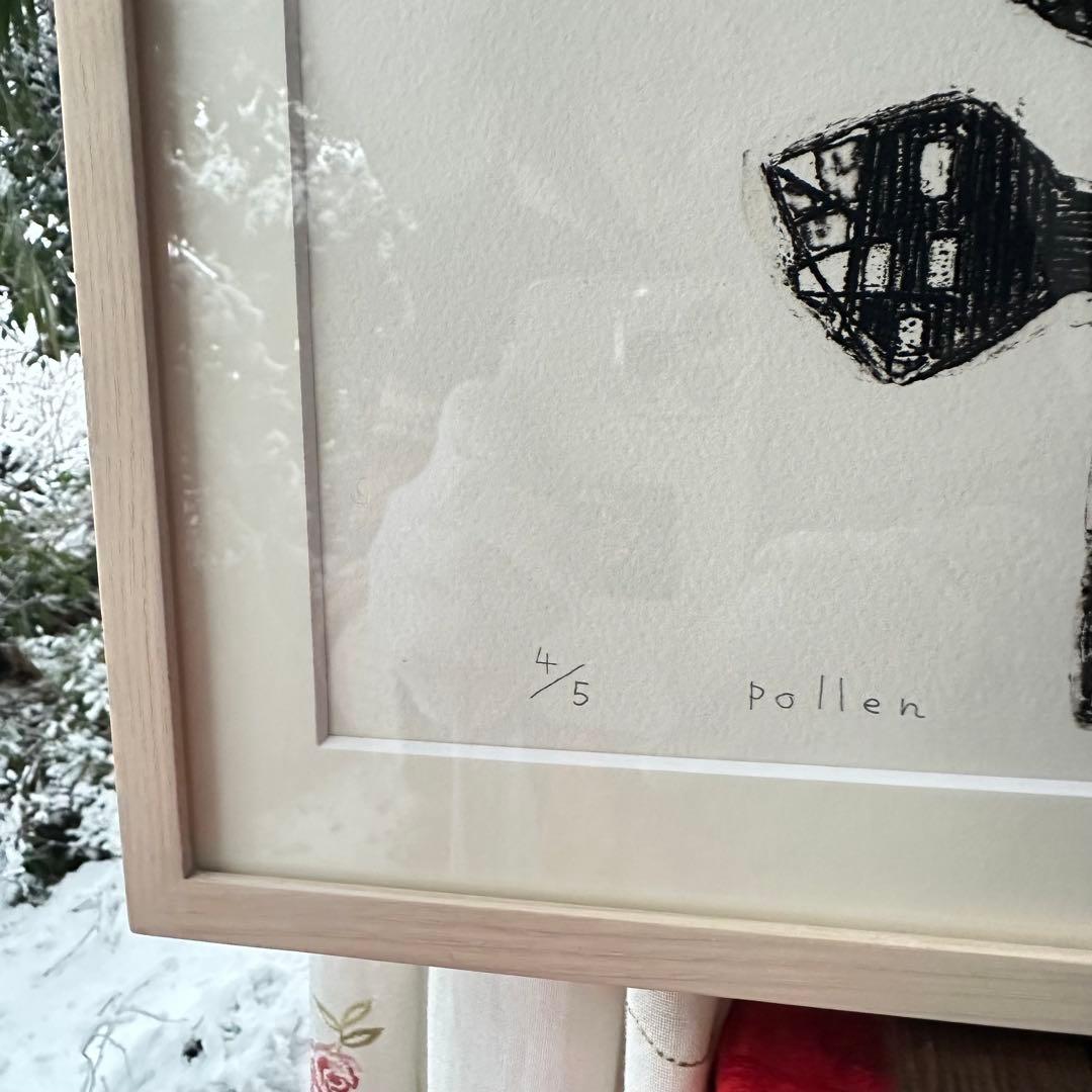 2120様感謝‼️花に蝶‼️アンドー・ヒロミ「POLLEN」限定銅版画署名