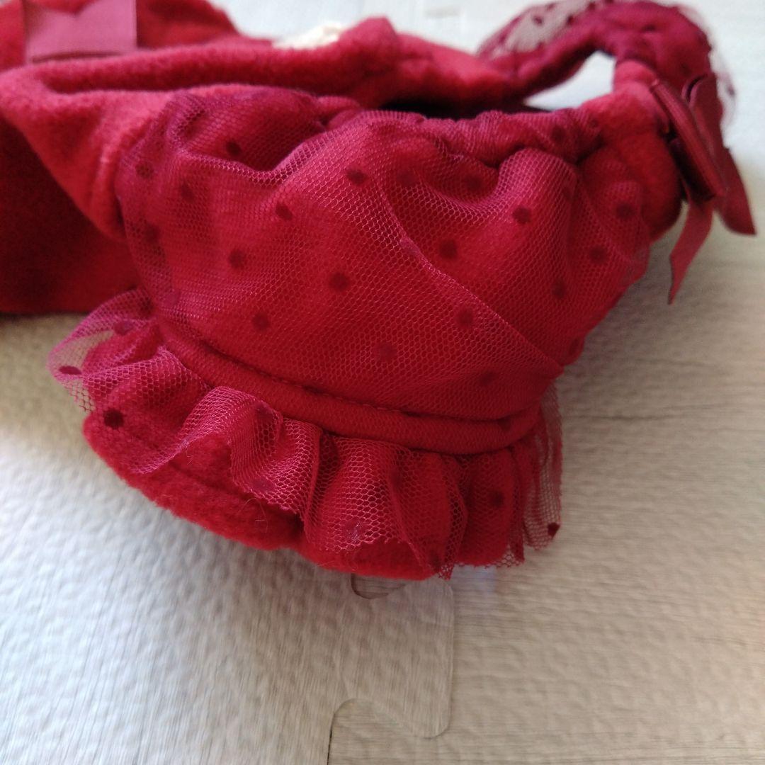 CanNanaクマ刺繍付き赤犬服