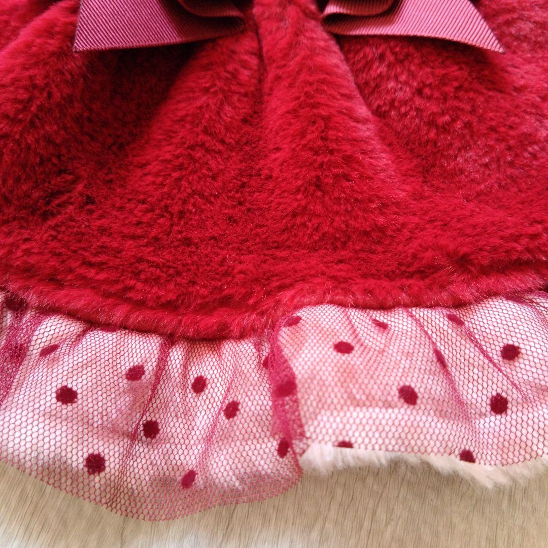 CanNanaクマ刺繍付き赤犬服