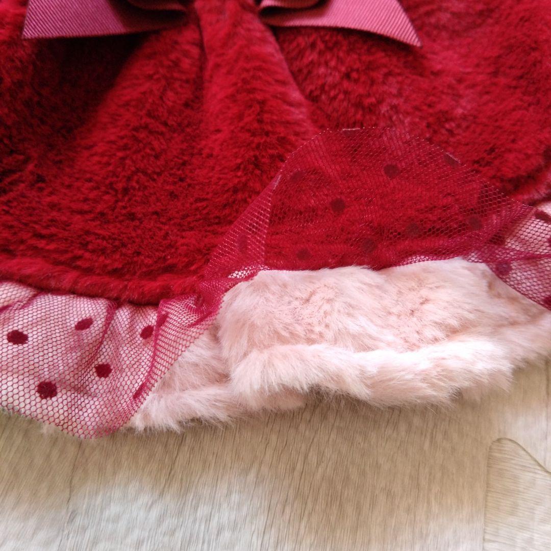 CanNanaクマ刺繍付き赤犬服