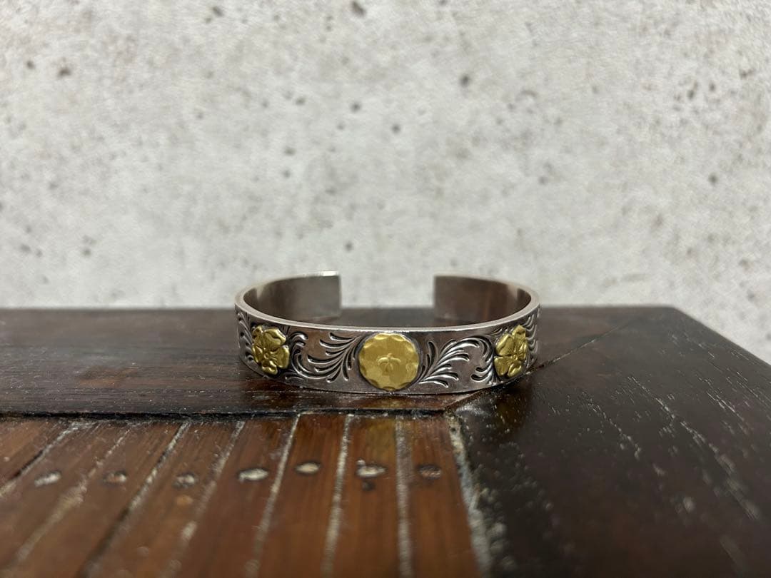 goro's 特注オーダー品 唐草ダブルローズ バングル/M/ゴローズ