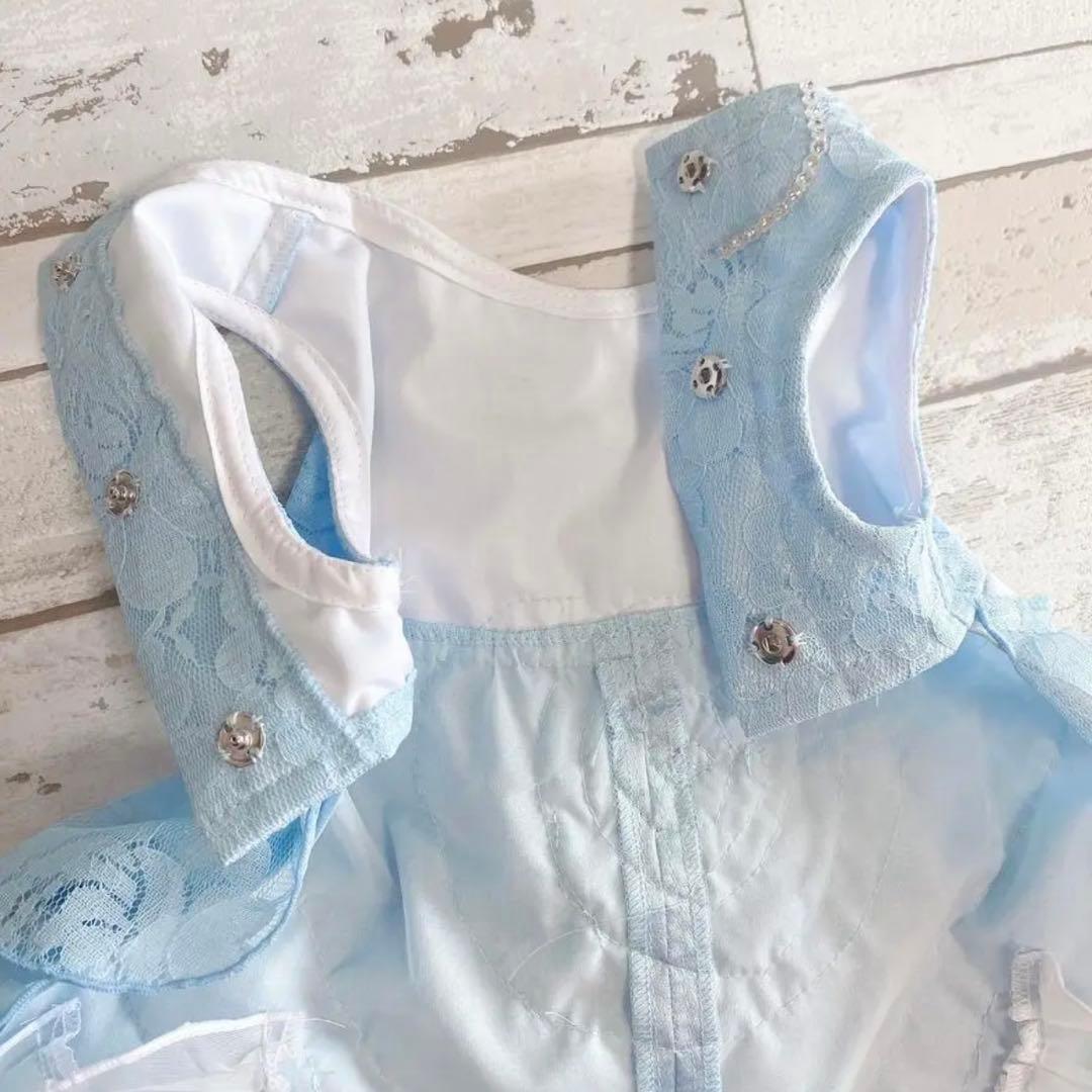 犬のウェディングドレス✨カラードレス 水色 M