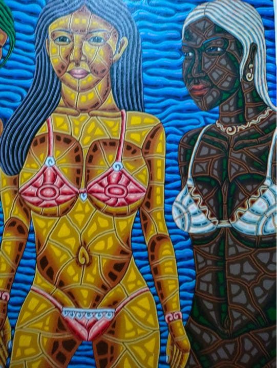 バリ絵画:beach girls