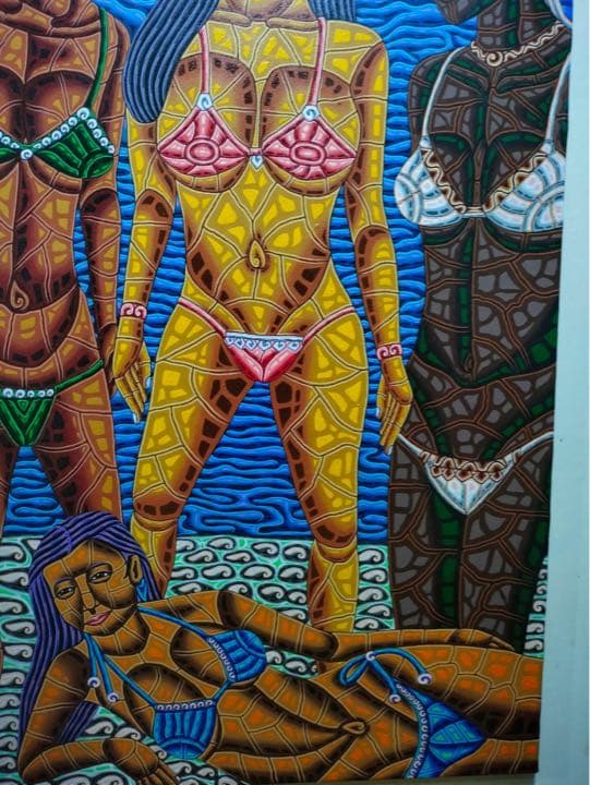 バリ絵画:beach girls