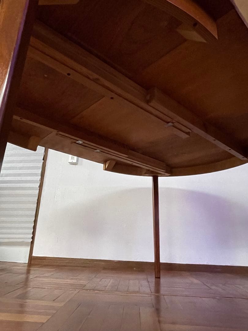 北欧 デンマーク ヴィンテージ チーク エクステンション ラウンド テーブル