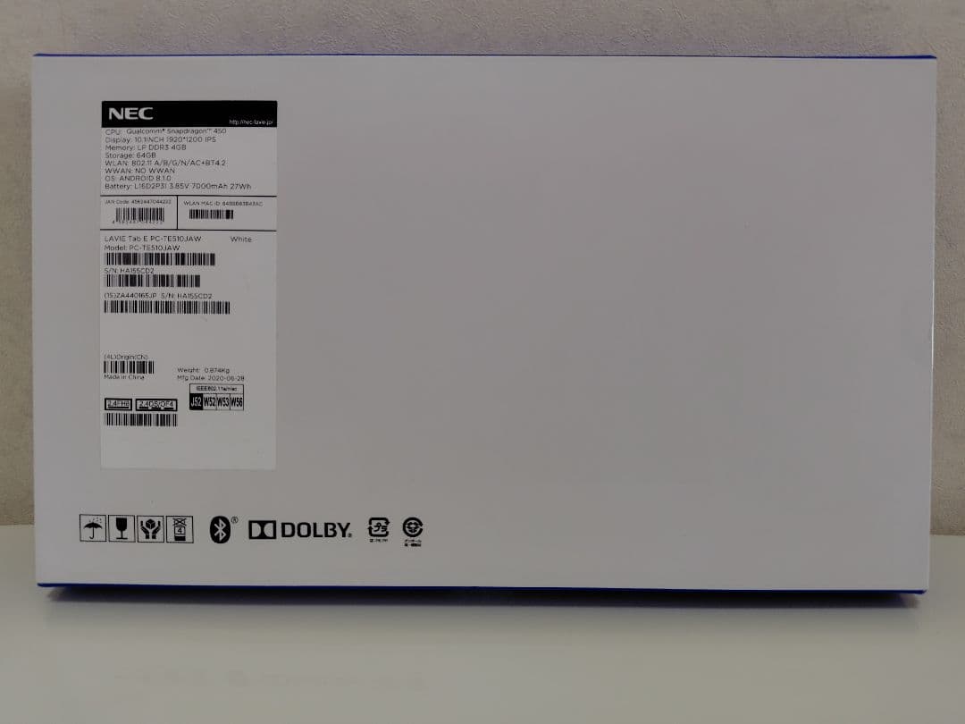 LAVIE Tab E PC-TE510JAW 10.1インチ 4GB/64GB