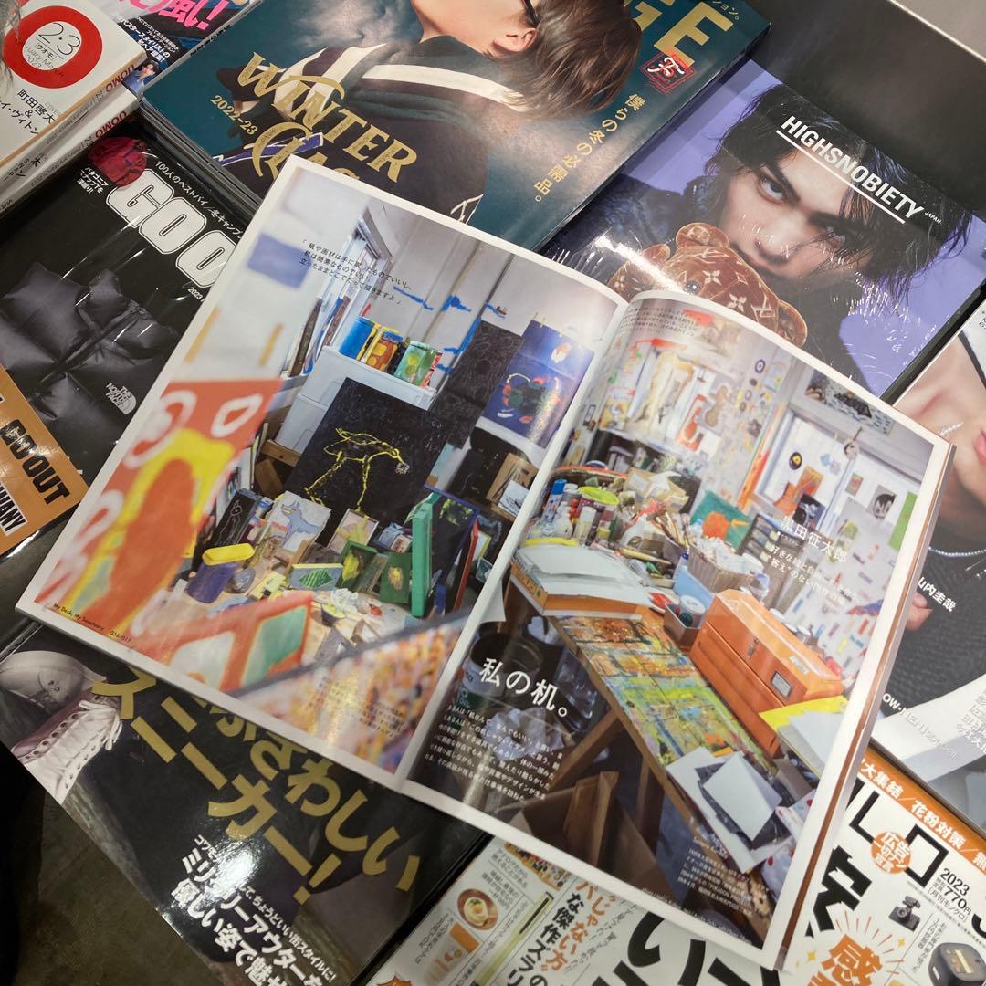 希少 黒田征太郎 絵画 パステル フラワー 花 イラスト 原画 BRUTUS