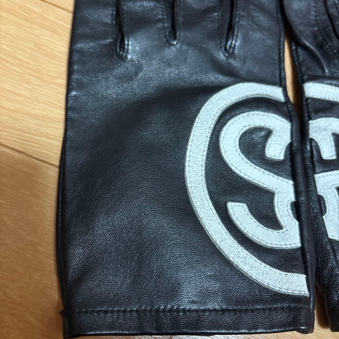 STUSSY レザー手袋 SMサイズ　ブラック