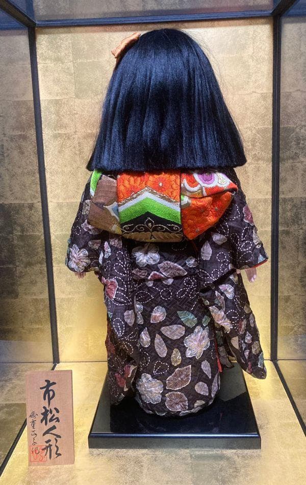 市松人形 女の子 工房朋 森重春幸作 54cm 人毛 ちりめん 日本人形