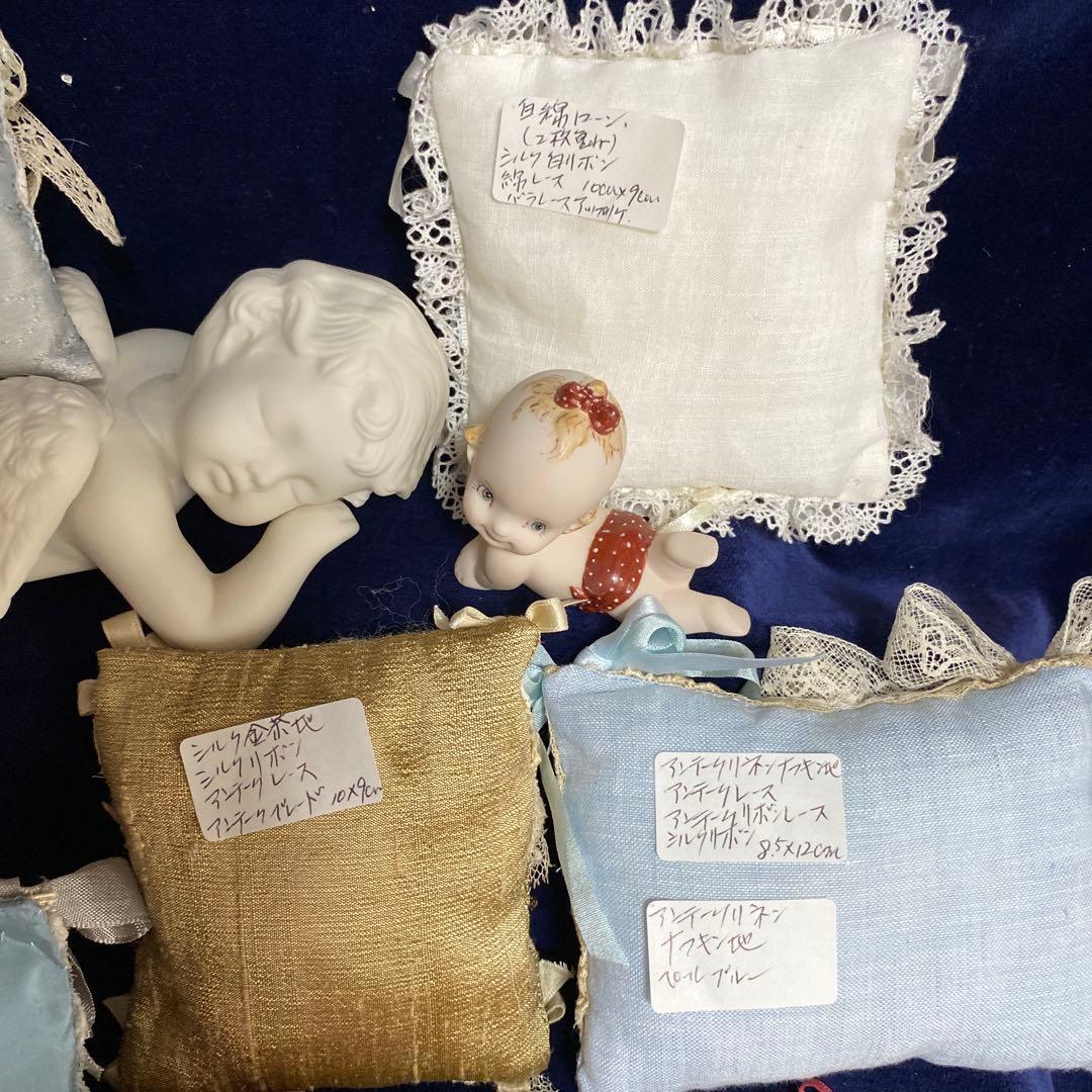 アンティークミニクッション8個グーグリベビー猫のタマちゃん