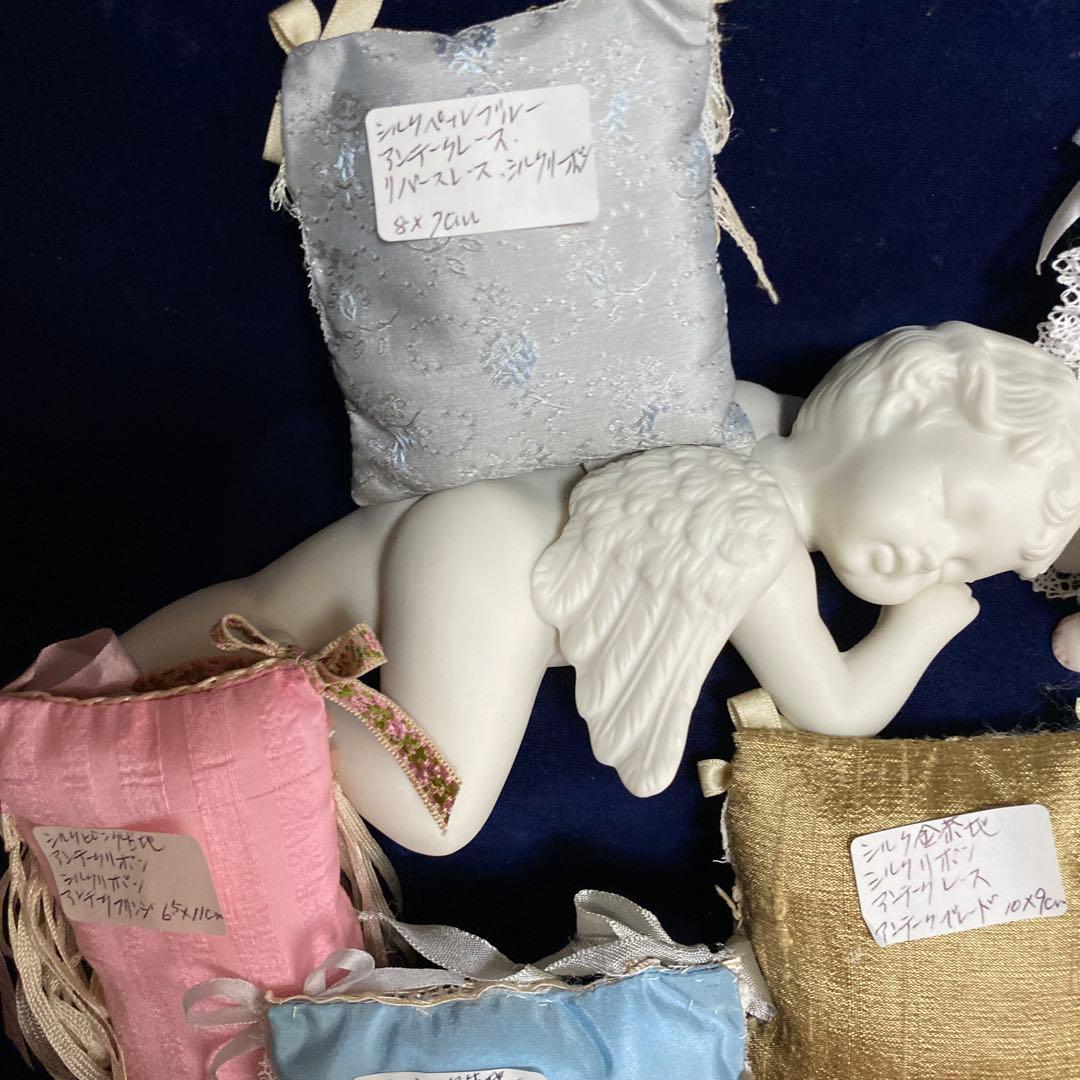 アンティークミニクッション8個グーグリベビー猫のタマちゃん