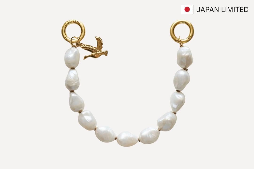 【美品】LOUVINI ハンドストラップ PETIT ROMY　PEARL