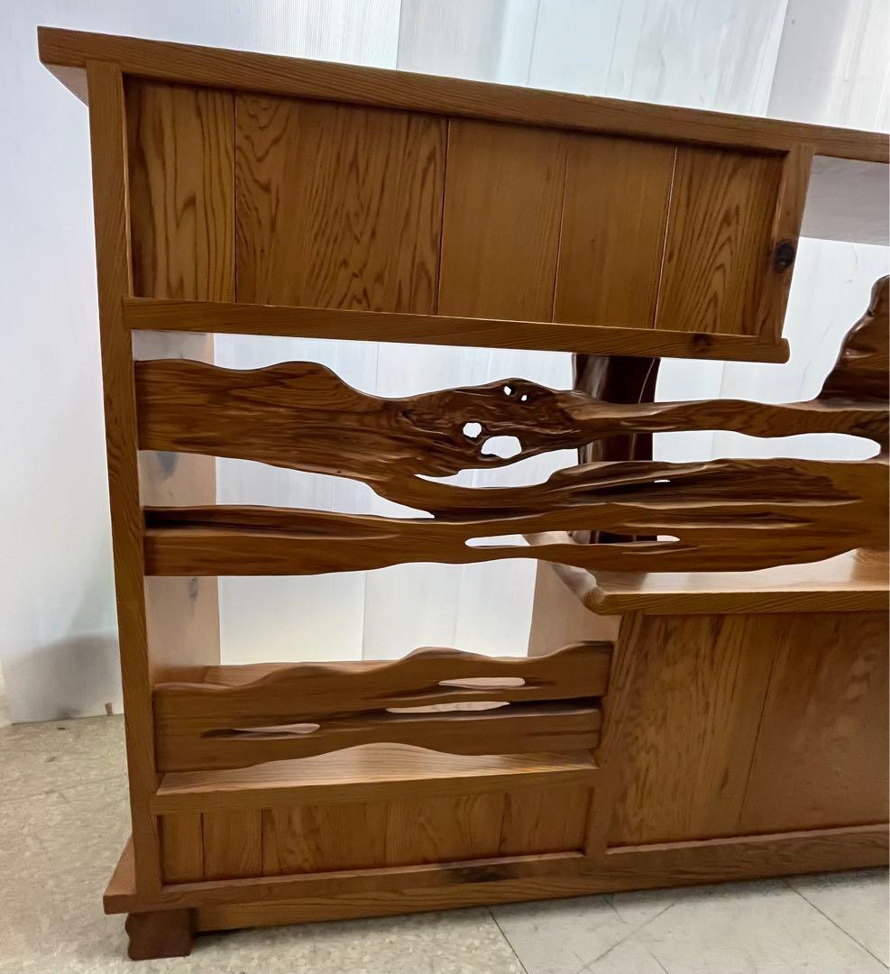 貴重　屋久杉 良質杢 飾り棚 茶棚 サイドボード リビングボード 茶箪笥