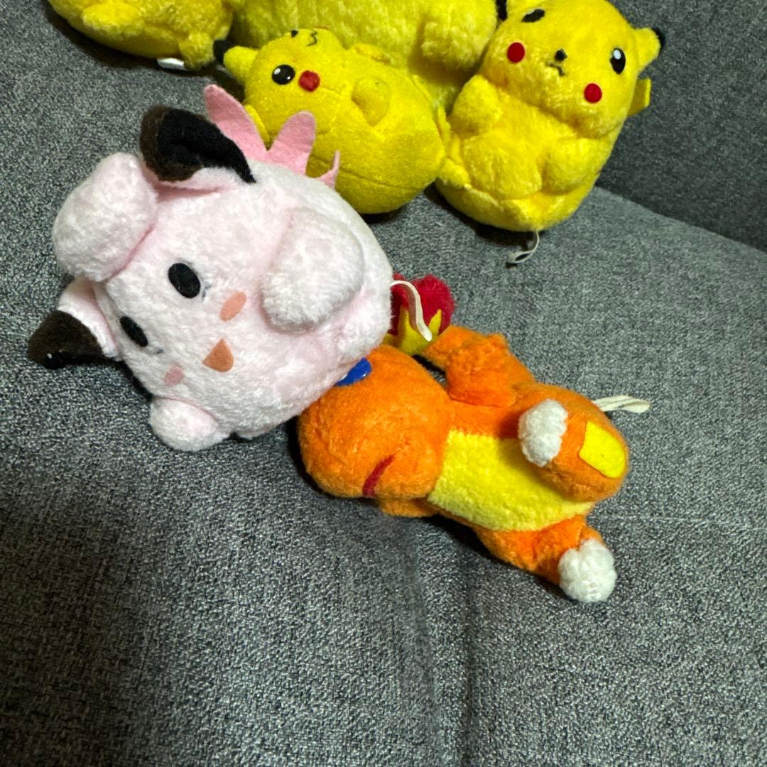 希少　TOMY ポケモン♡ピカチュウ　ヒトカゲ　ピッピぬいぐるみ合計5匹　レトロ