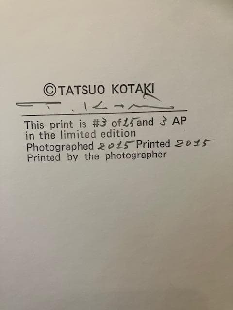 Nori  小瀧達郎 （ギャラリーバウハウス主宰）ゼラチンシルバープリント