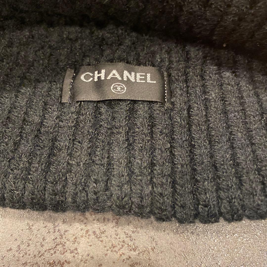 おはぎ様〜専用〜【CHANEL】ニット帽 CCロゴ付き